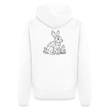 Crystal Bunny Coloring - Unisex Premium Organic Zip Hoodie - white - Back - Thijin (182cm)