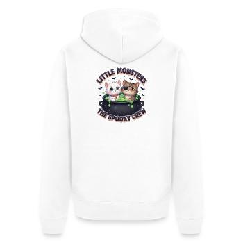 Petit Monstre : L’Équipage Effrayant - Veste à capuche bio Premium Unisexe - blanc - Dos - Thijin (182cm)