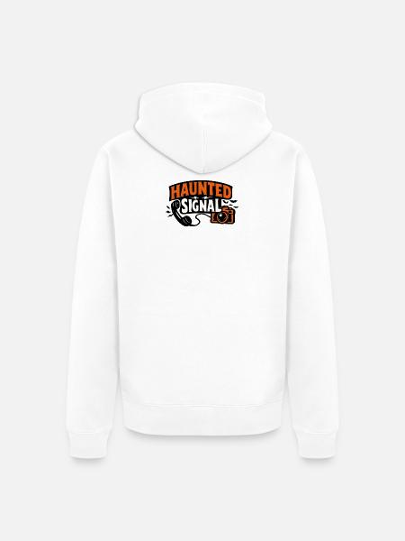 Geistersignal Kamera - Unisex Premium Bio Zip Hoodie - Weiß