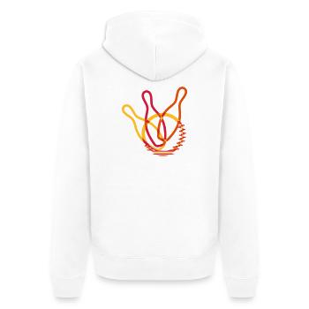 Design jeu de quilles - Veste à capuche bio Premium Unisexe - blanc - Dos - Thijin (182cm)