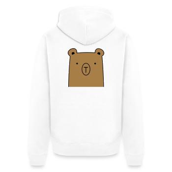 Ours ours idée cadeau ours câlin - Veste à capuche bio Premium Unisexe - blanc - Dos - Thijin (182cm)