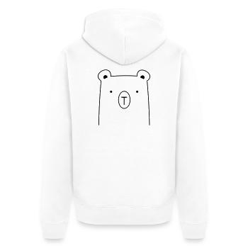Ours Ours Ours câlin idée cadeau - Veste à capuche bio Premium Unisexe - blanc - Dos - Thijin (182cm)