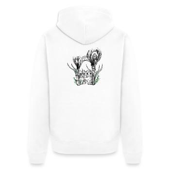 Garden Flower Castle - Veste à capuche bio Premium Unisexe - blanc - Dos - Thijin (182cm)