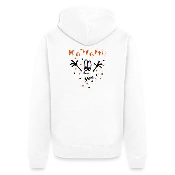 Konfetti, Karneval, Fasching - Unisex Premium Bio Zip Hoodie - Weiß - Hinten - Thijin (182cm)