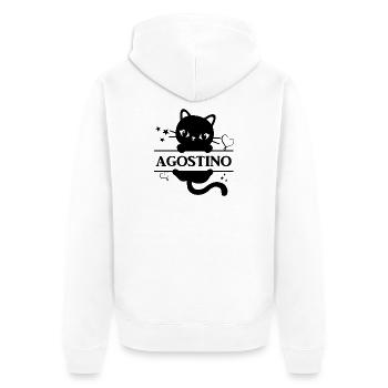 t-shirt Agostino t-shirt idée cadeau - Veste à capuche bio Premium Unisexe - blanc - Dos - Thijin (182cm)
