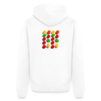 Sweets - Unisex Premium Organic Zip Hoodie - white - Back - Thijin (182cm)