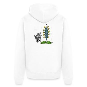 Grandpa - Unisex Premium Bio Zip Hoodie - Weiß - Hinten - Thijin (182cm)