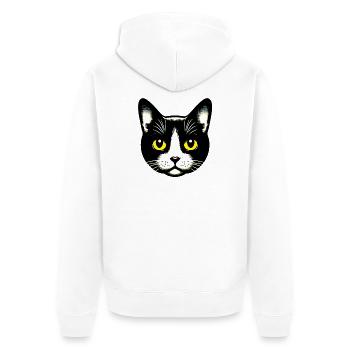 Chat - Veste à capuche bio Premium Unisexe - blanc - Dos - Thijin (182cm)