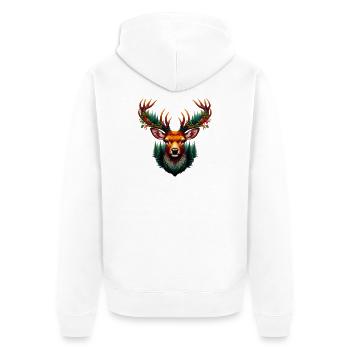Cerf - Veste à capuche bio Premium Unisexe - blanc - Dos - Thijin (182cm)