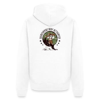 Tree trunk throwing competitors - Unisex Premium Organic Zip Hoodie - white - Back - Thijin (182cm)