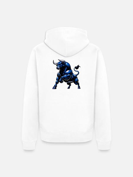 Taureau - Veste à capuche bio Premium Unisexe - blanc