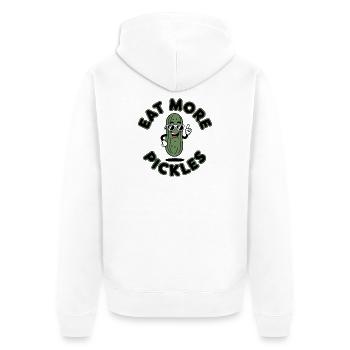 Eat More Cornichons Concombres Fun Chemise - Veste à capuche bio Premium Unisexe - blanc - Dos - Thijin (182cm)