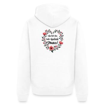 You are the best gift mom ! - Unisex Premium Organic Zip Hoodie - white - Back - Thijin (182cm)