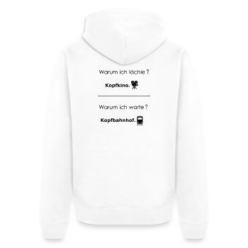 Gare terminus de Kopfkino - Veste à capuche bio Premium Unisexe - blanc - Dos - Thijin (182cm)
