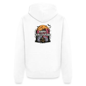 Halloween Fantaisie Hantée - Veste à capuche bio Premium Unisexe - blanc - Dos - Thijin (182cm)