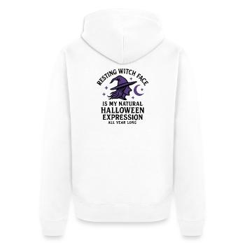 Halloween - Witch - Unisex Premium Organic Zip Hoodie - white - Back - Thijin (182cm)