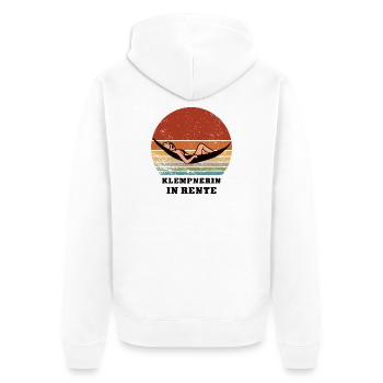 Pension, plumber, retiree, retired - Unisex Premium Organic Zip Hoodie - white - Back - Thijin (182cm)