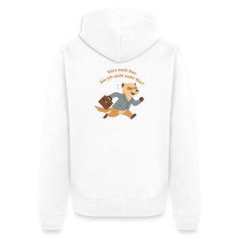 Heure de fermeture de quatre heures Ferret, enfin l’heure de fermeture - Veste à capuche bio Premium Unisexe - blanc - Dos - Thijin (182cm)