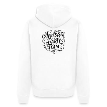 Apres Ski Party Team - Unisex Premium Bio Zip Hoodie - Weiß - Hinten - Thijin (182cm)