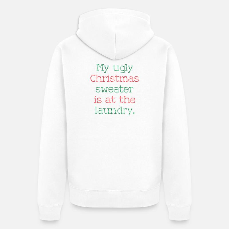 Pull de Noël - Veste à capuche bio Premium Unisexe - blanc