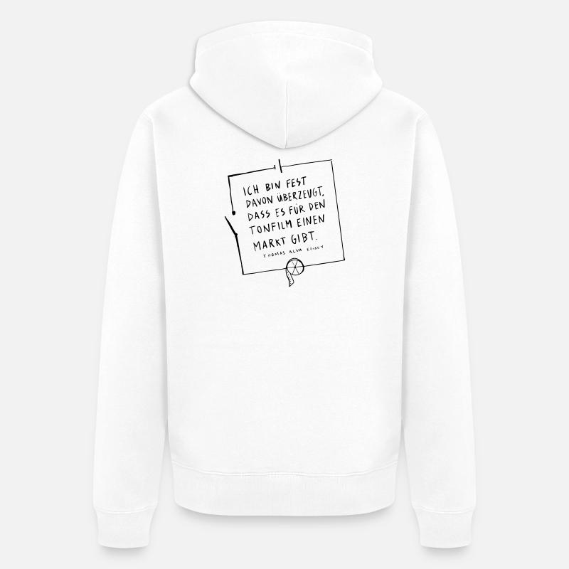 Thomas Edison Circuit - Veste à capuche bio Premium Unisexe - blanc