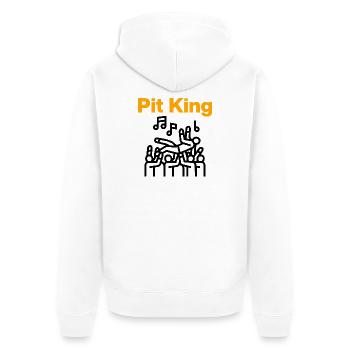 Roi des Fosses, Monarque Mosh ! - Veste à capuche bio Premium Unisexe - blanc - Dos - Thijin (182cm)