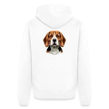 Beagle Puppy Beagles Cute Dog English Beagle - Unisex Premium Organic Zip Hoodie - white - Back - Thijin (182cm)