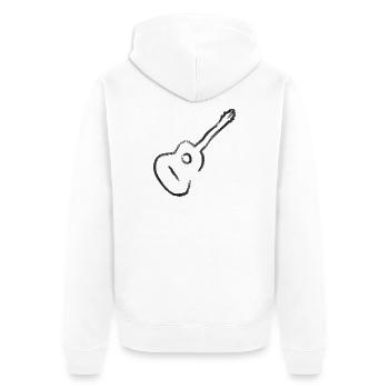 Don du guitariste guitariste - Veste à capuche bio Premium Unisexe - blanc - Dos - Thijin (182cm)