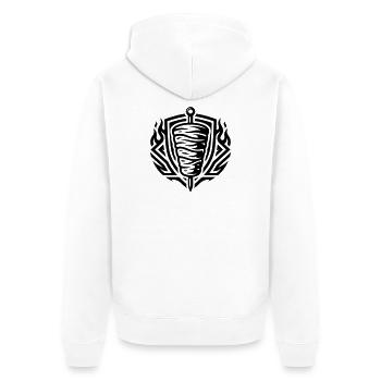 Symbole de brochette Doner Kebab - Veste à capuche bio Premium Unisexe - blanc - Dos - Thijin (182cm)
