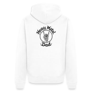 Papa heavy metal - Veste à capuche bio Premium Unisexe - blanc - Dos - Thijin (182cm)