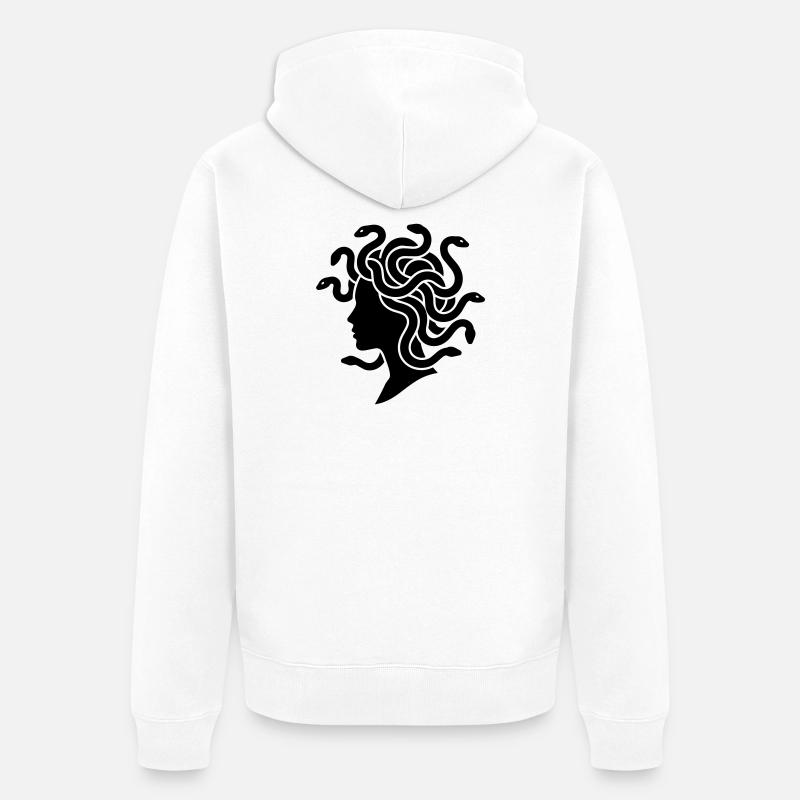 Méduse - Veste à capuche bio Premium Unisexe - blanc