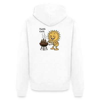 Sun Urban Barbecue - Unisex Premium Organic Zip Hoodie - white - Back - Thijin (182cm)