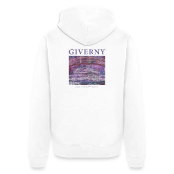 Wasserlilien Impressionismus Kunst Giverny - Unisex Premium Bio Zip Hoodie - Weiß - Hinten - Thijin (182cm)