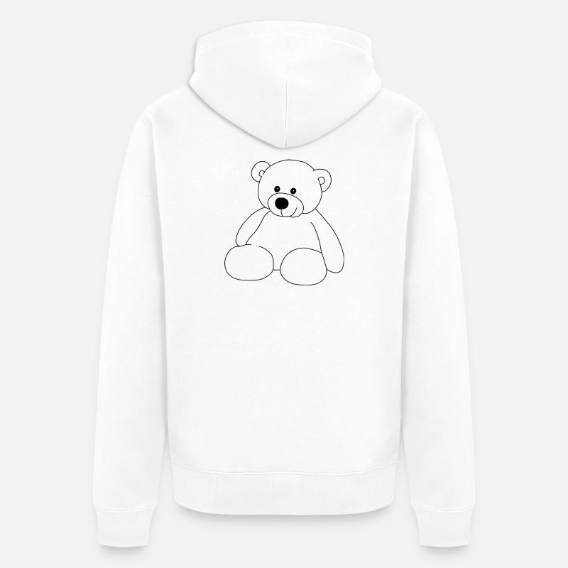 Teddy - Veste à capuche bio Premium Unisexe - blanc
