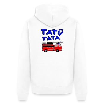 Pompiers Tatütata - Veste à capuche bio Premium Unisexe - blanc - Dos - Thijin (182cm)
