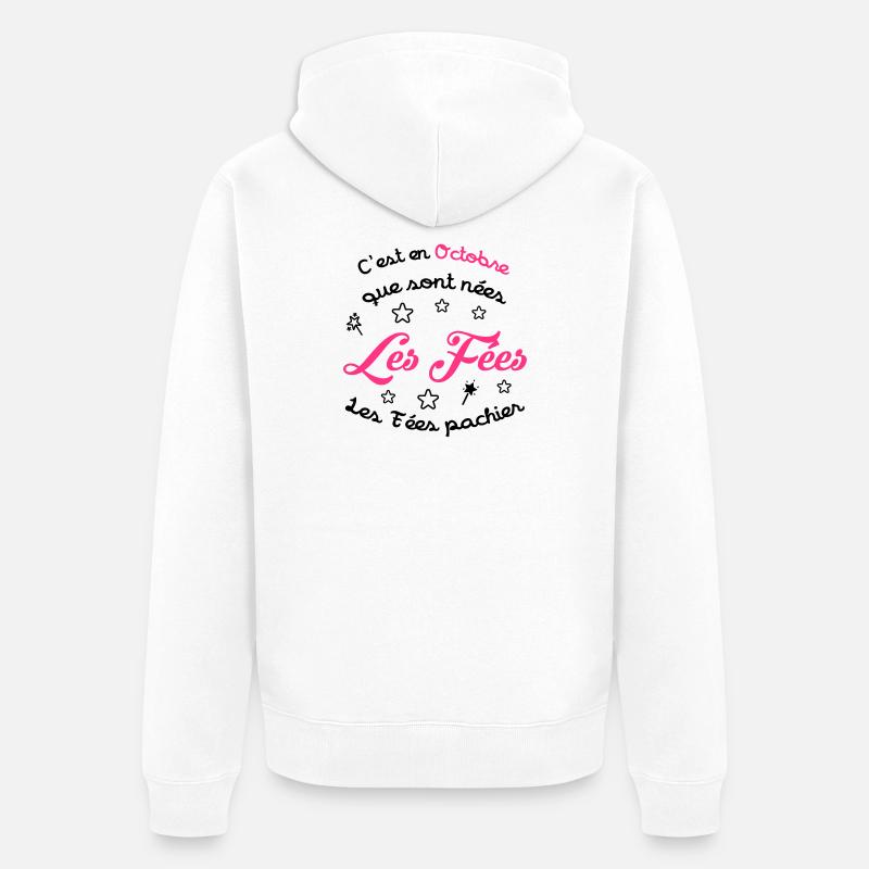 fille / fée / princesse / bébé - Veste à capuche bio Premium Unisexe - blanc