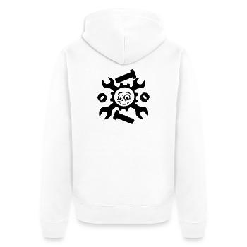 Visage mécanicien - Veste à capuche bio Premium Unisexe - blanc - Dos - Thijin (182cm)