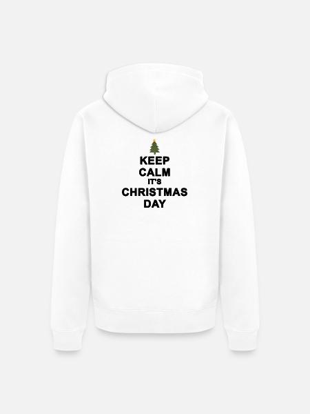 Keep calm Christmas - Unisex Premium Organic Zip Hoodie - white