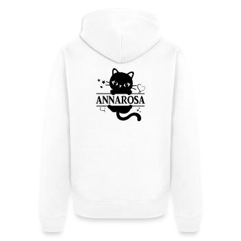 t-shirt Annarosa t-shirt chat cadeau idée chat chat - Veste à capuche bio Premium Unisexe - blanc - Dos - Thijin (182cm)