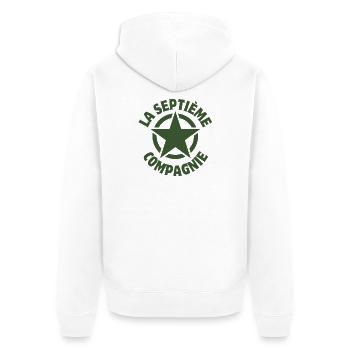 la septième compagnie, film culte, militaire - Veste à capuche bio Premium Unisexe - blanc - Dos - Thijin (182cm)