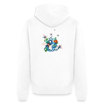 Wonderful fantasy flying animal. - Unisex Premium Organic Zip Hoodie - white - Back - Thijin (182cm)