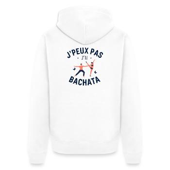 J Peux Pas J Ai Bachata - Veste à capuche bio Premium Unisexe - blanc - Dos - Thijin (182cm)