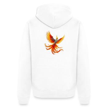 Nymphensittich (15) - Unisex Premium Bio Zip Hoodie - Weiß - Hinten - Thijin (182cm)