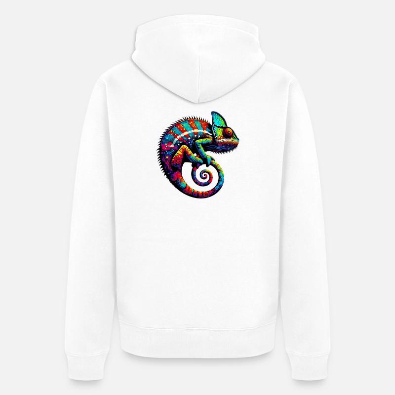 Caméléon - Veste à capuche bio Premium Unisexe - blanc