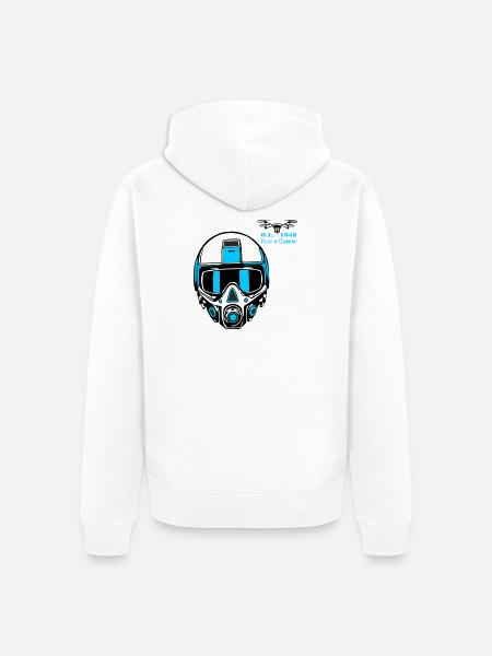 Drohnenpilot 2 - Unisex Premium Bio Zip Hoodie - Weiß