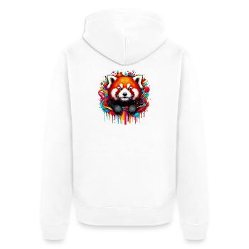 Petit panda - Veste à capuche bio Premium Unisexe - blanc - Dos - Thijin (182cm)