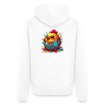 Poussin - Veste à capuche bio Premium Unisexe - blanc - Dos - Thijin (182cm)