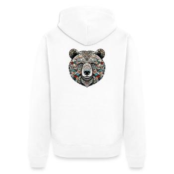 Ours - Veste à capuche bio Premium Unisexe - blanc - Dos - Thijin (182cm)