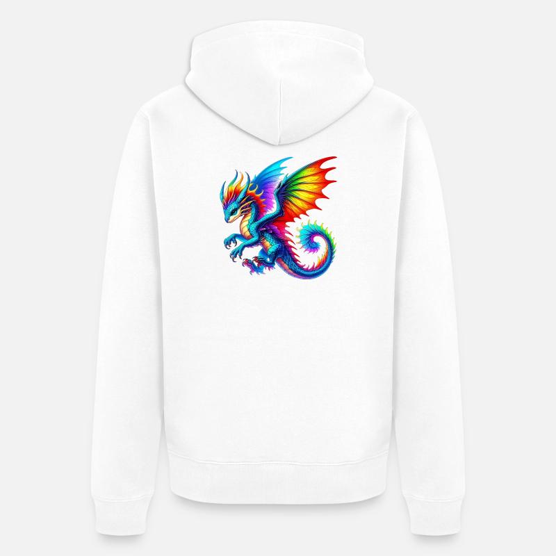 Dragon - Veste à capuche bio Premium Unisexe - blanc