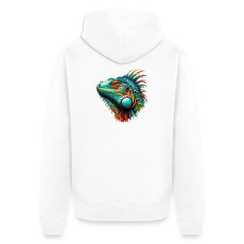 Iguane - Veste à capuche bio Premium Unisexe - blanc - Dos - Thijin (182cm)